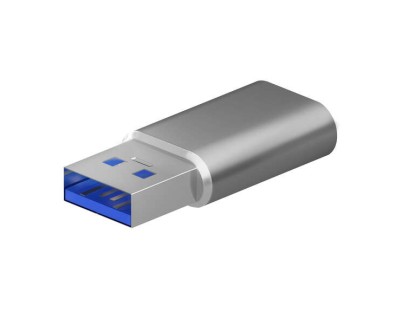 Aisens Mini Adaptador USB 3.2 Gen2/USB 2.03A - Tipo USB-C/H-A/M - Color Gris