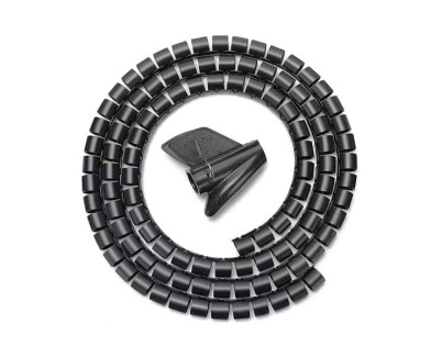 Aisens Organizador De Cable En Espiral 25mm - 1.0m - Color Negro