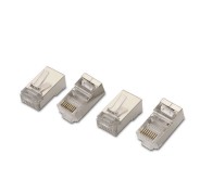 Aisens Pack de 10 Conectores RJ45 8 Hilos FTP Cat.6 AWG24 - Color Plata