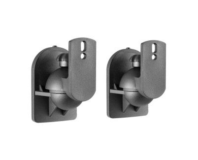Aisens Pack Soporte Universal de Pared para Altavoces - Giratorio e Inclinable - Carga Max. 3.5Kg - Color Negro