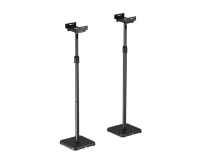 Aisens Pack Soporte Universal de Suelo para Altavoces - Altura y Anchura Ajustable - Giratorio e Inclinable - Carga Max. 5Kg - Color Negro