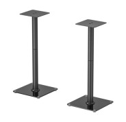 Aisens Pack Soporte Universal de Suelo para Altavoces - Carga Max. 25Kg - Altura 76.5cm - Color Negro