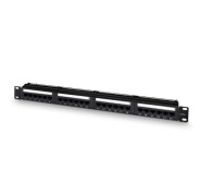 Aisens Patch Panel de 24 Puertos RJ45 Cat.6 UTP - 19\" 1U Dual IDC - Color Negro