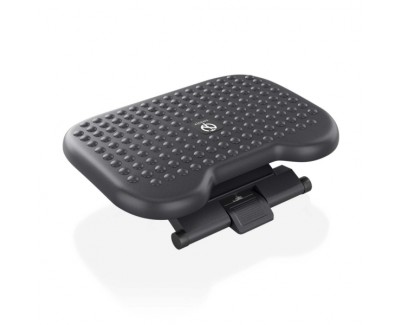 Aisens Reposapies Ergonomico Inclinable y Ajustable en Altura - Base Antideslizante - Peso Max.30kg - Material HIPS Resistente - Color Negro
