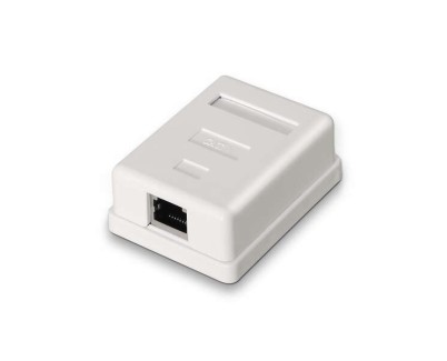 Aisens Roseta de Superficie RJ45 Cat.6 FTP 1 Toma - Color Blanco
