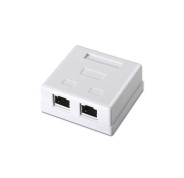 Aisens Roseta de Superficie RJ45 Cat.6 FTP 2 Tomas - Color Blanco