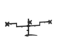 Aisens Soporte de Mesa con Peana Eco Giratorio e Inclinable para 3 Monitores 10Kg (3 Pivotes - 2 Brazos) de 13-27\" - Color Negro