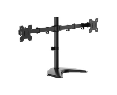 Aisens Soporte de Mesa con Peana Eco Giratorio e Inclinable para Monitor/TV 10Kg (3 Pivotes - 2 Brazos) de 17-32\" - Color Negro