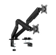 Aisens Soporte de Mesa Eco con Contrapeso Giratorio e Inclinable para Monitor/TV de 17-32\" - 2 Brazos y 3 Pivotes - Peso máximo 9Kg - Color Negro