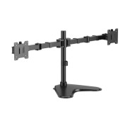 Aisens Soporte de Mesa Eco con Peana Giratorio e Inclinable para Monitor/TV 20Kg (3 Pivotes - 2 Brazos) de 17-35\" - Color Negro