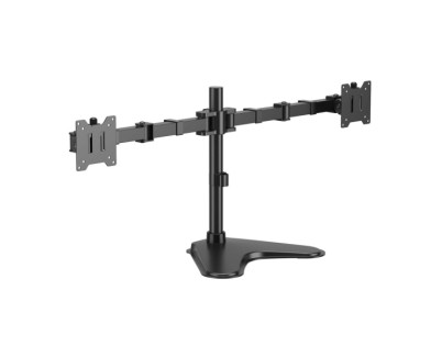 Aisens Soporte de Mesa Eco con Peana Giratorio e Inclinable para Monitor/TV 20Kg (3 Pivotes - 2 Brazos) de 17-35\" - Color Negro