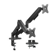 Aisens Soporte de Mesa ECO Contrapeso Giratorio e Inclinable para Monitor/TV 9kg (3 Pivotes - 2 Brazos) de 17-32 - Color Negro
