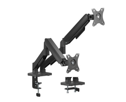 Aisens Soporte de Mesa ECO Contrapeso Giratorio e Inclinable para Monitor/TV 9kg (3 Pivotes - 2 Brazos) de 17-32 - Color Negro