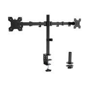Aisens Soporte de Mesa Eco Giratorio e Inclinable para Monitor/TV 10Kg (3 Pivotes - 2 Brazos) de 17-32\" - Color Negro