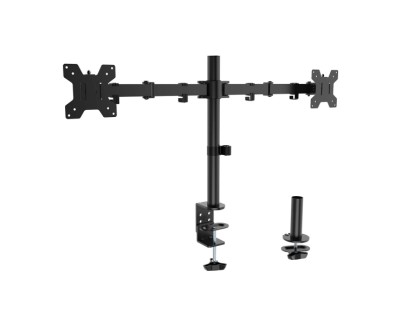 Aisens Soporte de Mesa Eco Giratorio e Inclinable para Monitor/TV 10Kg (3 Pivotes - 2 Brazos) de 17-32\" - Color Negro