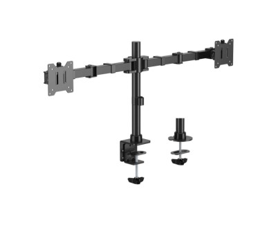 Aisens Soporte de Mesa Eco Giratorio e Inclinable para Monitor/TV 20Kg (3 Pivotes - 2 Brazos) de 17-35\" - Color Negro