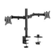 Aisens Soporte de Mesa ECO Giratorio e Inclinable para Monitor/TV 9kg (3 Pivotes - 2 Brazos) de 17-32 - Color Negro