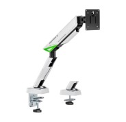 Aisens Soporte de Mesa Gaming Contrapeso Giratorio e Inclinable Para Monitor-TV 16kg - 3 Pivotes - 1 Brazo- 17\"-49\" - Color Blanco