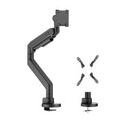 Aisens Soporte de Mesa PRO Contrapeso Giratorio e Inclinable para Monitor/TV 27kg (3 Pivotes - 1 Brazo) de 24-57 - Color Negro