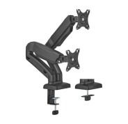 Aisens Soporte de Mesa PRO Contrapeso Giratorio e Inclinable para Monitor/TV 9kg (3 Pivotes - 2 Brazos) de 17-32 - Color Negro