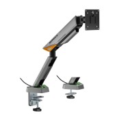 Aisens Soporte de Mesa RGB Gaming Contrapeso Giratorio e Inclinable Para Monitor-TV 16kg -3 Pivotes - 1 Brazo - 17\"-49\" - Color Negro