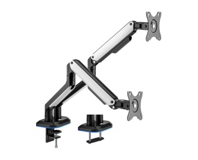 Aisens Soporte de Mesa RGB Gaming Contrapeso Giratorio e Inclinable para Monitor/TV 9Kg (3 Pivotes - 2 Brazos) de 17-32\" - Color Varios