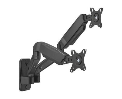 Aisens Soporte de Pared PRO Contrapeso Giratorio e Inclinable para Monitor/TV 9kg (3 Pivotes - 2 Brazos) de 17-32 - Color Negro