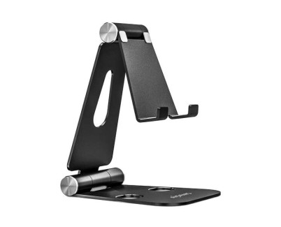 Aisens Soporte de Sobremesa Tama&ntilde;o XL Ajustable (2 Pivotes) para Movil / Tablet - Color Negro