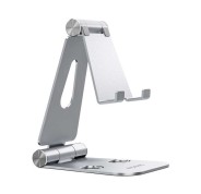 Aisens Soporte de Sobremesa Tamaño XL Ajustable (2 Pivotes) para Movil / Tablet - Color Plata