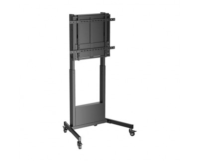 Aisens Soporte de Suelo Contrapeso con Rueda para Monitor/TV de 60?-100? - Acero de Alta Resistencia - Ajuste de Altura sin Esfuerzo - Carga Maxima 90Kg - Color Negro