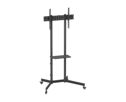 Aisens Soporte de Suelo ECO con Rueda - Bandeja para DVD para Monitor/TV 45kg de 37-70 - Color Negro