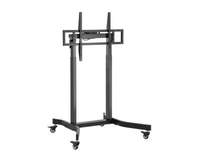 Aisens Soporte de Suelo Motorizado PRO con RuedaS para Monitor/TV 120kg de 55-100 - Color Negro