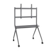 Aisens Soporte de Suelo Pro para Pantallas Interactivas/TV de 50 a 86\" - Bandeja Multiusos - Peso Max. 120kg - Color Negro