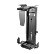 Aisens Soporte Giratorio Antirrobo y Altura Personalizable para CPU para Montaje por Debajo de Escritorio o a la Pared - Color Negro