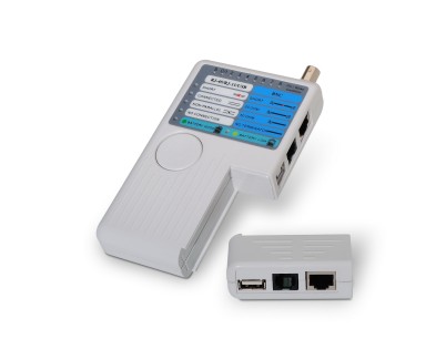 Aisens Testeador para Cable RJ11/RJ12/RJ45 - USB - Coaxial - Color Gris