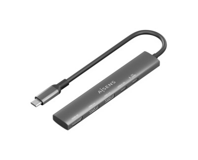 Aisens USB-C Dock 5 en 1 - USB-C a 1xHDMI - 2xUSB-A - 1xUSB-C - 1xUSB-C PD 100W - 15cm - Color Gris