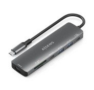 Aisens USB-C Dock 7 en 1 - USB-C a 1xHDMI - 2xUSB-A - 1xUSB-C - 1xUSB-C 100W - 1xSD - 1xMicroSD - 15cm - Color Gris