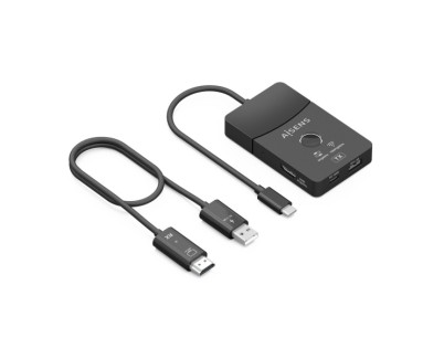 Aisens USB-C Dock - USB-C a 1xHDMI 1080P@60Hz Inalambrico - 1xHDMI 4K60Hz - 2xUSB-C - 1xUSB-C PD 100W - 1xUSB-A - 20cm - Color Negro