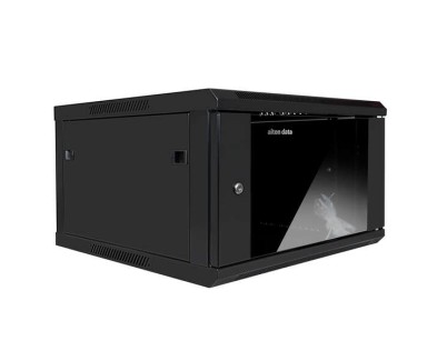 Aiten Data AI6412S Armario Mural 12U Fondo 450 - Puerta de Cristal - Cerradura de Seguridad - sin Accesorios - Color Negro