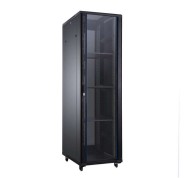 Aiten Data AI8847 Armario de Suelo 47U - Ancho 800 - Fondo 800 - Incluye 2 Bandejas Fijas - 4 Ventiladores 120mm - 1 Base 8 Tomas - 2 Cerraduras Laterales - Ruedas con freno- Color Negro