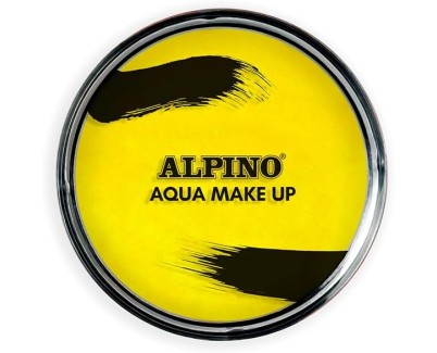 Alpino Aqua Make-up Polvera de Maquillaje Facial Acuarelable - Se Lava con Agua y Jabon - Color Amarillo