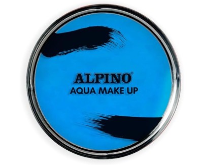 Alpino Aqua Make-up Polvera de Maquillaje Facial Acuarelable - Se Lava con Agua y Jabon - Color Azul