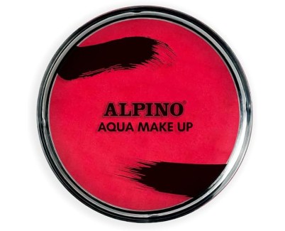 Alpino Aqua Make-up Polvera de Maquillaje Facial Acuarelable - Se Lava con Agua y Jabon - Color Rojo