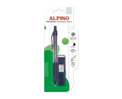 Alpino Dot Pack con Portaminas 0,5mm + Bote de Minas - Agarre Comodo - Color Azul Oscuro