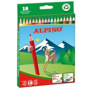 Alpino Pack de 18 Lapices de Colores Creativos - Mina de 3mm - Resistente a la Rotura - Bandeja Extraible - Colores Vivos y Brillantes Surtido