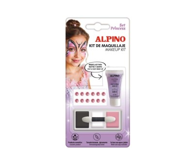 Alpino Set de Maquillaje Princess - Se Lava con Agua y Jabon - Testado Dermatologicamente - Colores Surtidos