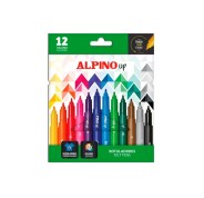 Alpino Up Pack con 12 Rotuladores de Colores - Punta 1mm - Para Trazos Finos y Detallados - Tinta a Base de Agua - Colores Surtidos