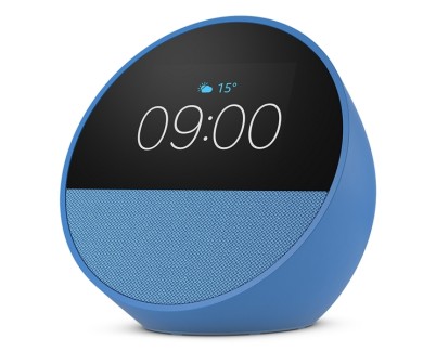 Amazon Echo Spot Altavoz y Despertador Inteligente - Sonido Potente e Intenso - Alexa - Color Azul