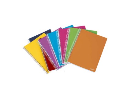 Ancor Classic Stripes Cuaderno Espiral Tama&ntilde;o Folio Raya Horizontal - 80 Hojas 90gr - Tapa de Plastico - Colores Surtidos