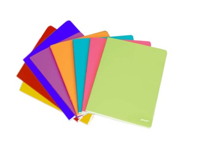 Ancor Classic Stripes Libreta Tama&ntilde;o A4 Cuadriculado 5x5mm - 48 Hojas 90gr - Tapa Polipropileno - Colores Surtidos